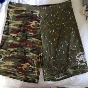 Feed Me Fight Me workout shorts